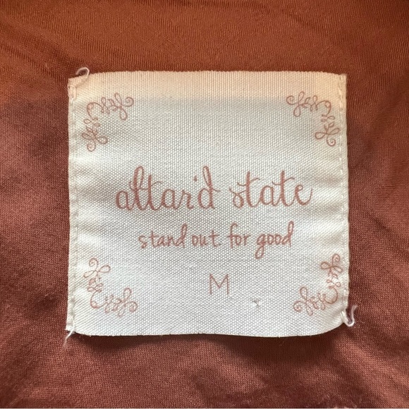 Altar’d State Tan Brown Vegan Faux Leather Suede Fall Zip Jacket Long Sleeve - Picture 10 of 10